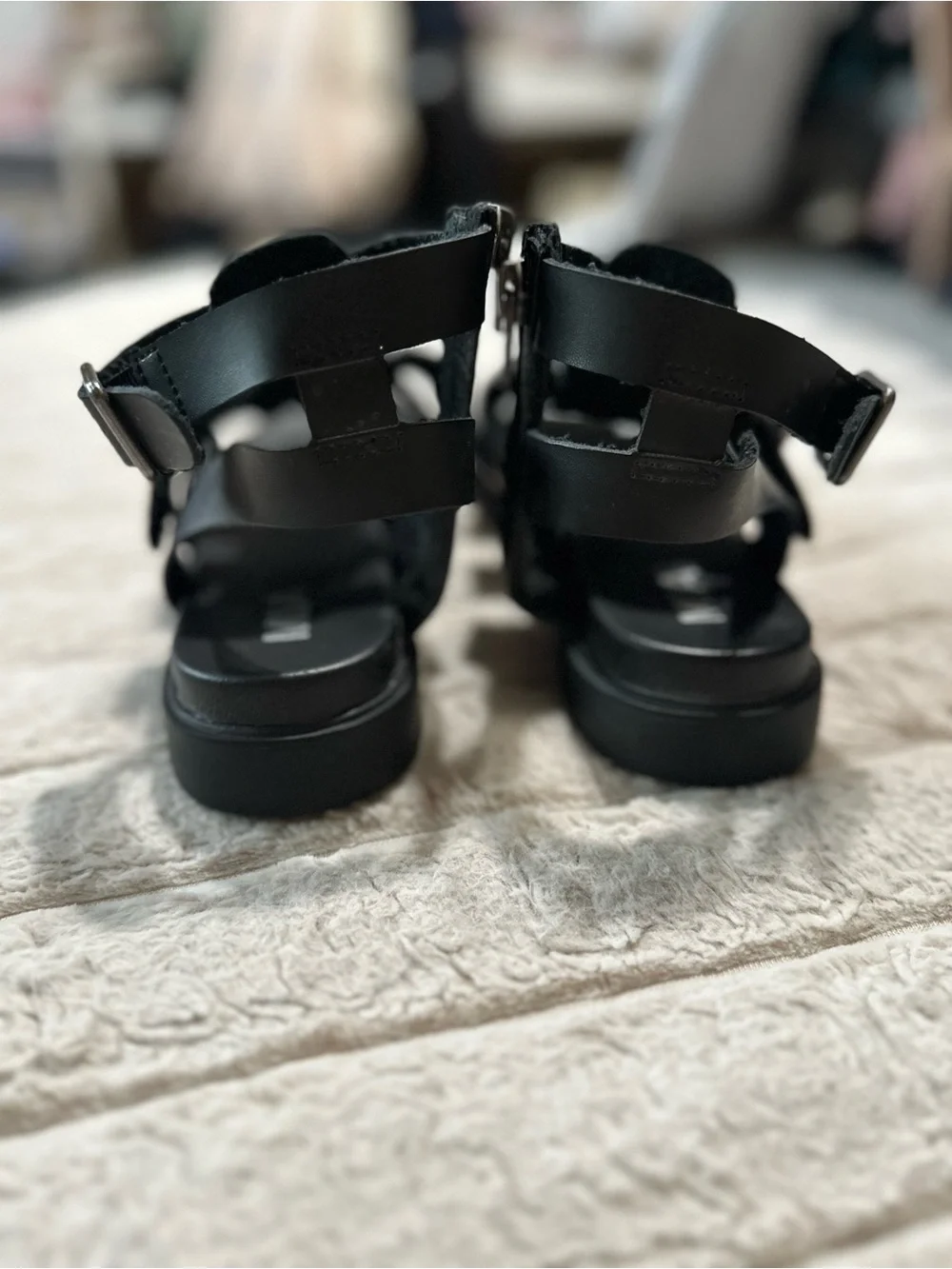 MIA Black Gladiator Sandals